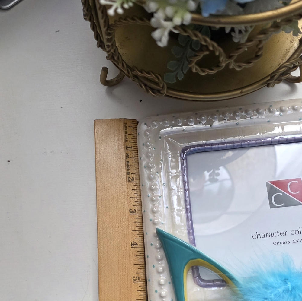 Turquoise Feathered Frame - Picture 7 of 8